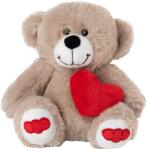 Amek Toys Jucărie de pluș Amek Toys - Ursuleț de pluș cu inimă, bej, 19 cm (030109-2)