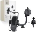 Tech-Protect V8 Univerzális Hosszú Karos Műszerfalra és Szélvédőre Szerelhető Autós Tartó Fekete - studioeszkozok