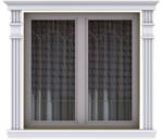 ANRO Ablak szett-16 (Kültéri ablak homlokzati díszítéséhez) (Szett-16)