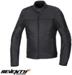 Seventy Degrees Geaca moto piele Seventy Degrees SD-JL1 - barbati, vara, impermeabila, cafe racer, negru (SD2500101)