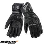 Seventy Degrees Manusi moto piele Seventy Degrees SD-R12 - barbati, vara, racing, negru (SD1101201)