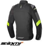 Seventy Degrees Geaca moto Seventy Degrees SD-JR69 - barbati, all season, impermeabila, racing, negru/galben fluor (SD2106903)