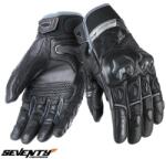 Seventy Degrees Manusi moto piele Seventy Degrees SD-N47 - barbati, iarna, impermeabile, racing/naked, negru/gri (SD1404702)