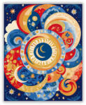  Van Gogh Stílusú Hold és Felhő Mandala - számfestő készlet