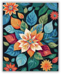  Élénk Természet Mandala Virágokkal és Levelekkel - számfestő készlet