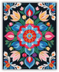  Virágkert Mandala Élénk Színekkel - számfestő készlet