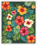 Számfestő Trópusi Hibiszkusz és Lomb Mandala - számfestő készlet (crea6541)