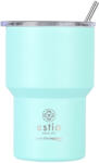 Estia Home Art Cană Termos Lite Save The Aegean Reciclabilă Pahar Termos Oțel Inoxidabil Fără BPA 400ml Verde Bermuda cu Pai 01-18481 (01-18481)