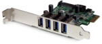 StarTech Adaptor StarTech NIC 4 Port PCIe to 4x USB 3.0 Card (PEXUSB3S4V)