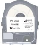 Compatibil Max LM-512W, 12mm x 16m, alb banda compatibila (LM-TP512W)