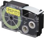 Compatibil Casio XR-18FYW , 18mm x 8m, text negru / semnal fundal galben, banda compatibila (CAXR18FYW)