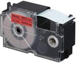 Compatibil Banda compatibila Casio XR-24RD1, 24mm x 8m, text negru / fundal rosu (XR24RD)