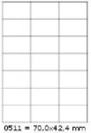 CDRmarket Etichete autoadezive 70 x 42, 4 mm, 21 de etichete, A4, 100 coli (R0ECO.0511A, 227012)