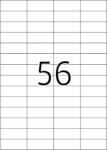 CDRmarket Etichete autoadezive 52, 5 x 21, 2 mm, 56 de etichete, A4, 100 coli