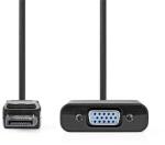 Nedis CCGB37351BK02 DisplayPort kábel 0, 2 M VGA (D-Sub) Fekete (CCGB37351BK02) - easy-shop