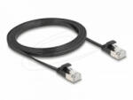 Delock RJ45 lapos patch kábel apa - apa Cat. 6A U/FTP 1.5 m fekete (81164)