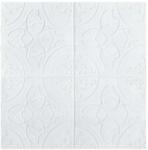 SDEPOT 40 db SDEPOT® tapétalap készlet, 3 mm vastag, 70x70 cm, elegáns körmintás, fehér (SET40_TAPET_13_ALB)
