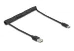 Delock EASY-USB 2.0 Type-A - Type-C kábel 0, 8m fekete (90133)