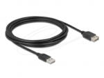 Delock EASY USB 2.0 Type-A -> Type-A kábel 3m fekete (81514) (81514)