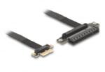 Delock PCI Express 3.0 riser kártya x1 apa x8-as bővítőhelyre 30cm (81496) (81496) - aqua