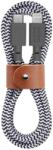 Native Union BELT-KV-CL-ZEB-2 Lightning kábel 1, 2 M Fekete, Fehér (BELT-KV-CL-ZEB-2)