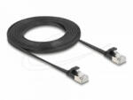 Delock RJ45 lapos patch kábel apa - apa Cat. 6A U/FTP 3 m fekete (81166)
