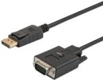 SAVIO CL-92 video átalakító kábel 1, 8 M DisplayPort VGA (D-Sub) Fekete (SAVIO CL-92)