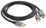 Lanberg CA-HDDP-20CU-0018-BK video átalakító kábel 1, 8 M DisplayPort HDMI + USB Fekete, Ezüst (CA-HDDP-20CU-0018-BK)