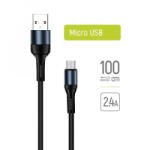 ColorWay USB-A - MicroUSB adat- és töltőkábel 1m fekete (CW-CBUM045-BK)