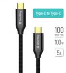 ColorWay USB Type-C - USB Type-C adat- és töltőkábel 1m fekete (CW-CBPDCC062-BK)