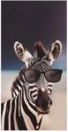 GORDON H93 Gyorsan száradó mikroszálas strandtörülköző, zebra, 100 × 180 cm