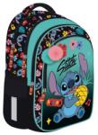 St. Majewski Stitch ergonomikus iskolatáska, hátizsák - 3 rekeszes - Black Aloha (679865) (679865)