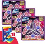 Domestos Aroma Lux WC frissítő blokk Hibiscus Charm koncentrált illóolajokkal (9x50g) + Ajándék Vileda Szivacs