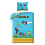 Halantex Super Mario: Ugró Super Mario kétrészes ágynemű garnitúra - 140 x 200 cm (NO-532BL) (NO-532BL)