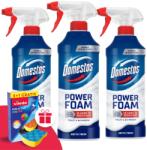 Domestos Power Hab spray Arctic Fresh 3x435ml + Ajándék Vileda Szivacs