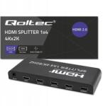 Qoltec Aktív elosztó Splitter 4xHDMI 4Kx2K 6Gb/s 60Hz nagy stabilitásQolt (51799)