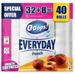 Ooops! Toalettpapír, 3 rétegű, kistekercses, 32+8 tekercs, OOOPS "Everyday", barack KTC30401772 (KTC30401772)