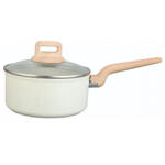 Voltz Cratita cu capac Voltz Nice OV54421E18, 18x8.5 cm, 2.1 l, Finisaj marmura, Inductie, Cream melange (OV54421E18)