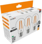 Avide LED izzó Filament Globe 3.8W E27 NW 4000K Super High Lumen /3db 5999097962641 (ABLFG27NW-3.8W-3P)