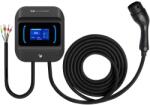 AUXUS Wallbox 22kW-os EV töltőállomás elektromos járművekhez, alkalmazás, 5m kábel, APP+RFID, fekete színű (VCS-Z41-22S (APP+RFID))