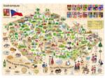 4-Home Popular puzzle Csehország térképe, 160 darab