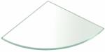 SAPHO Raft de colț SAPHO 23487, sfert rotund 20 x 20 x0, 8 cm, sticlă transparentă