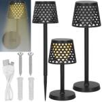  Springos® napelemes kempinglámpa, fekete, 3in1, ipx4 (CS0126)