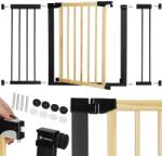 SPRINGOS ® gyermek védőkapu 117-124cm fa/fém barna/fekete (SG0012BC)