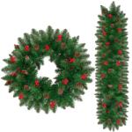 SPRINGOS ® díszített műfenyő girland 110cm (CA1445)
