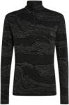 Icebreaker Merino 260 Vertex LS Half Z Snow Guide Black/Galaxy/J Férfipóló XL
