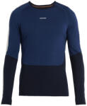 Icebreaker Merino 200 Sonebula LS Crewe Mid Navy/Royal Navy/Snow/Cb Férfipóló S