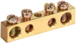 Iek Neutral bus bars with Izolators 6x9mm 4/1 (4 groups/fixture on the center) (YNN10-04-100)