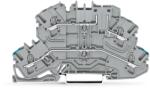 Wago Double-deck carrier terminal block; N/L; upper-deck base; for DIN-rail 35 x 15 and 35 x 7.5; 2.5 mm2; Push-in CAGE CLAMP®; 2, 50 mm2; gray (2002-2662)