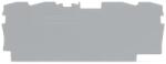 Wago End and intermediate plate; 1 mm thick; gray (2004-1491)